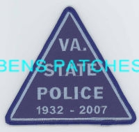 VIRGINIA,VIRGINIA STATE POLICE ANNIVERSARY 75TH 1